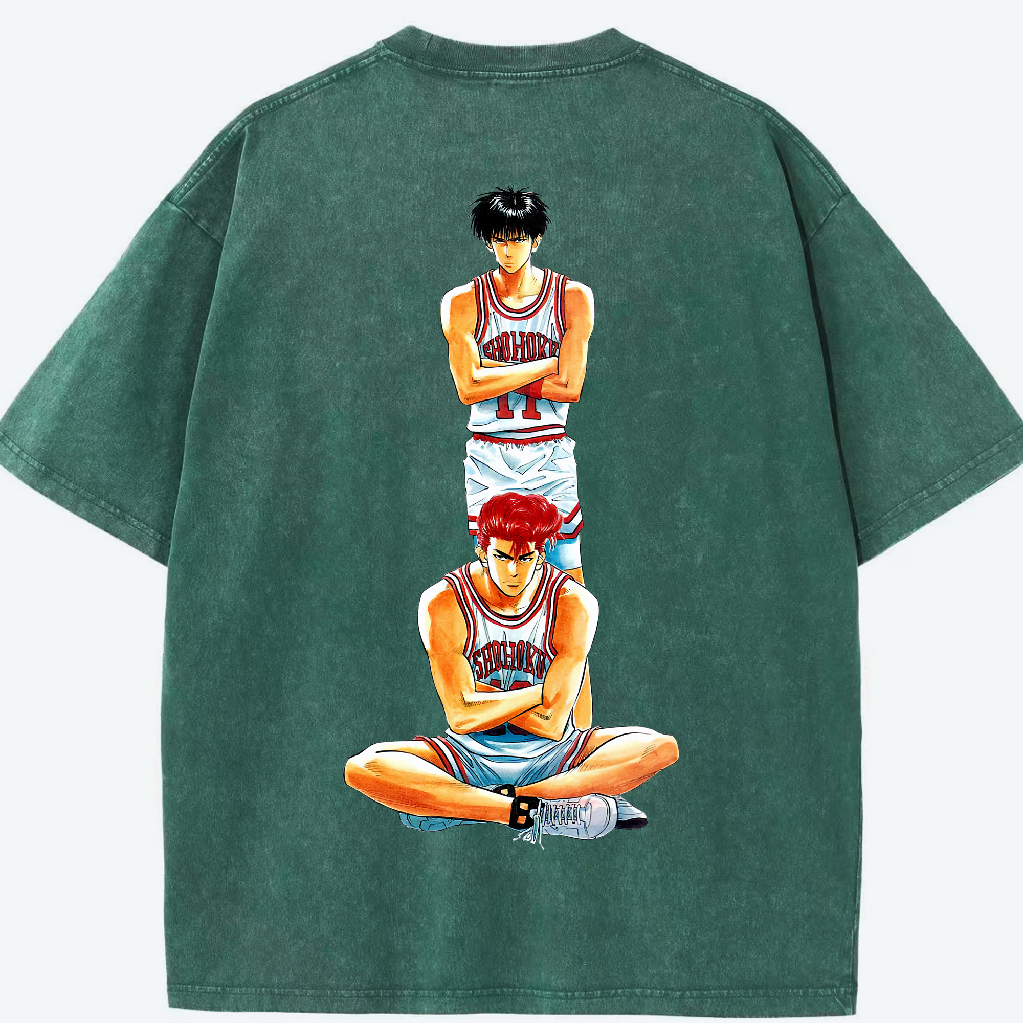 （画像用） SLAM DUNK／スラムダンク 綿100% ヴィンテージ風 半袖Tシャツ（背面プリント）